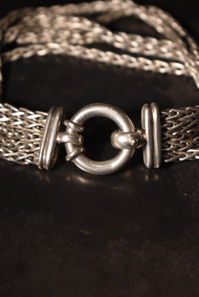 Vintage silver five chain bracelet
