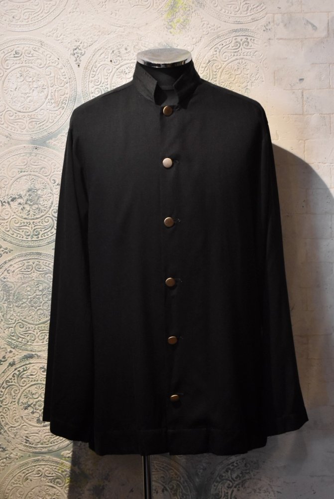 us 1970's "sears" black stand collar shirt jacket