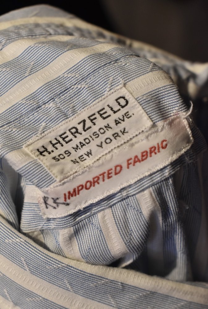 us 1950's~ cotton stripe dress shirt
