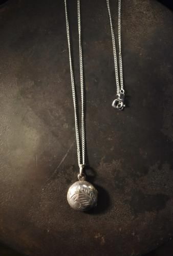 Vintage silver locket necklace