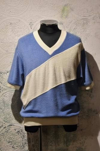 us 1970's~ 2tone pile cut sew