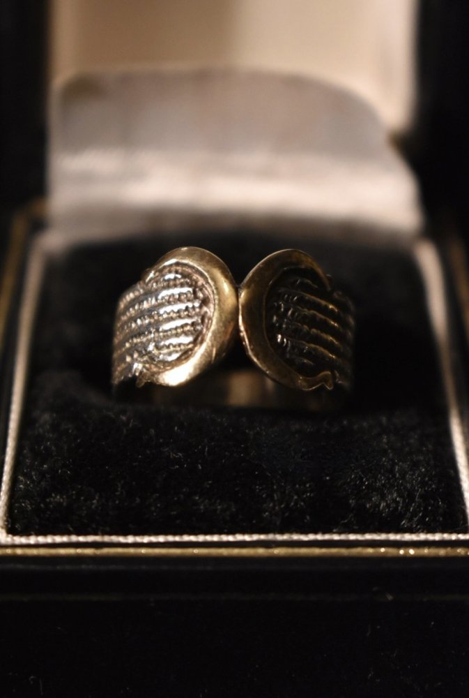 Vintage silver × gold ring