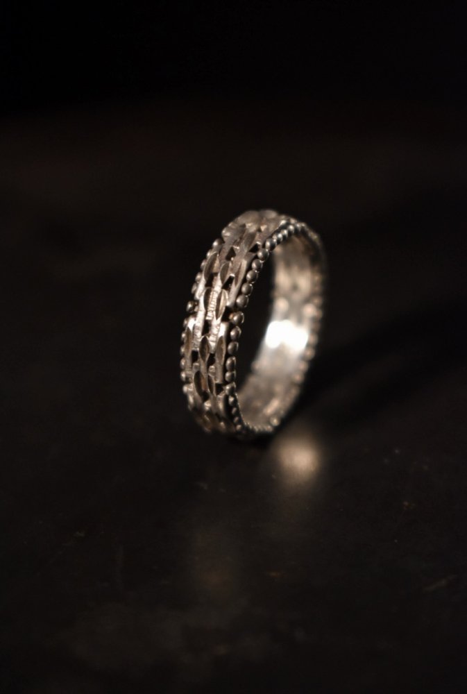 Vintage chain design silver ring
