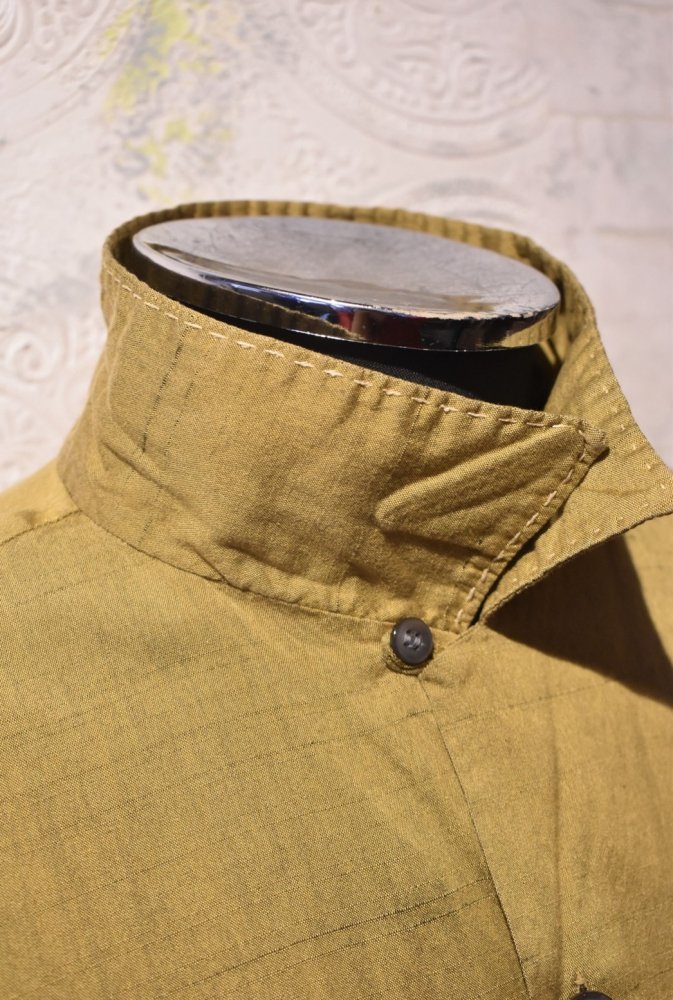 us 1960's cotton slab open collar shirt