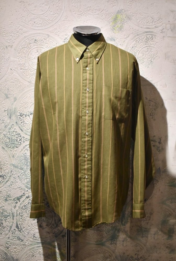 us 1960s~ PURITAN button down stripe shirt