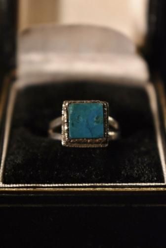 Vintage silver  stone ring