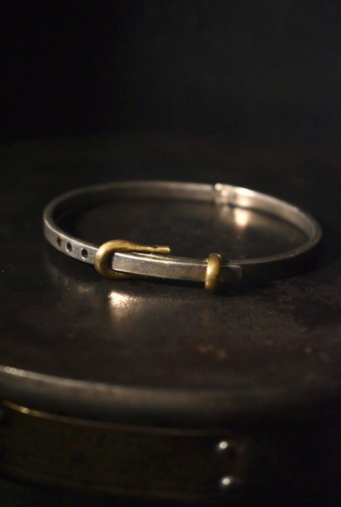 Vintage silver  brass belt bracelet