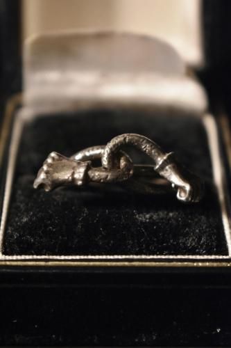 Vintage hand motif ring