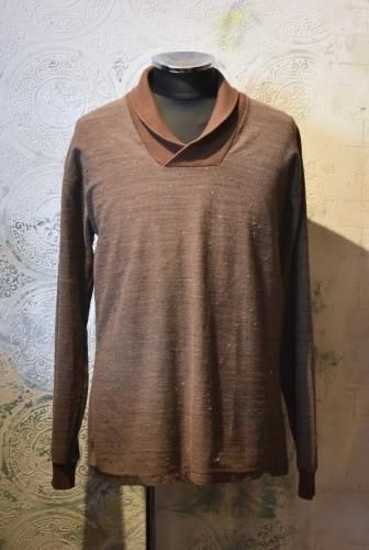 us 1960's cotton nep shawl collar shirt