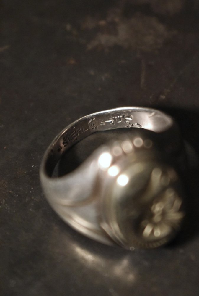 Vintage silver cameo ring