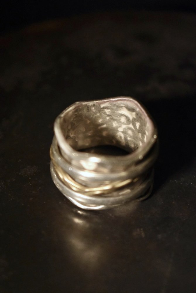 Vintage silver  brass ring