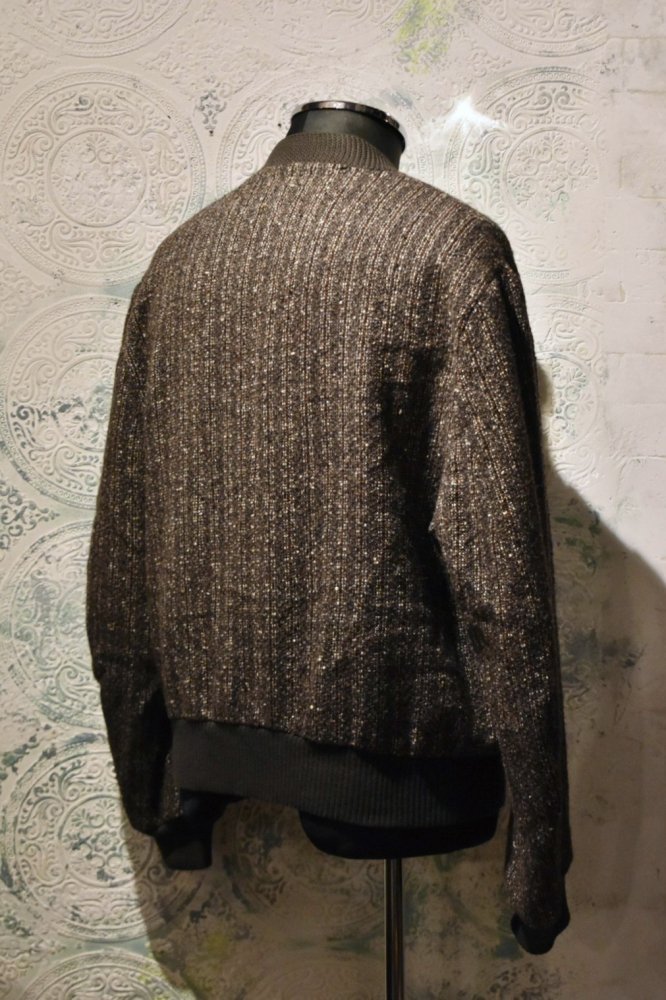 us ~1960's wool tweed high waist cardigan