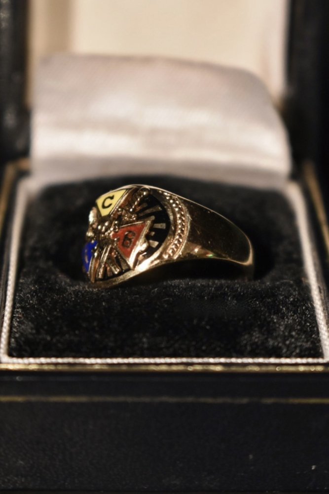 us ~1920's "Knights of Pythias" 10K gold ring