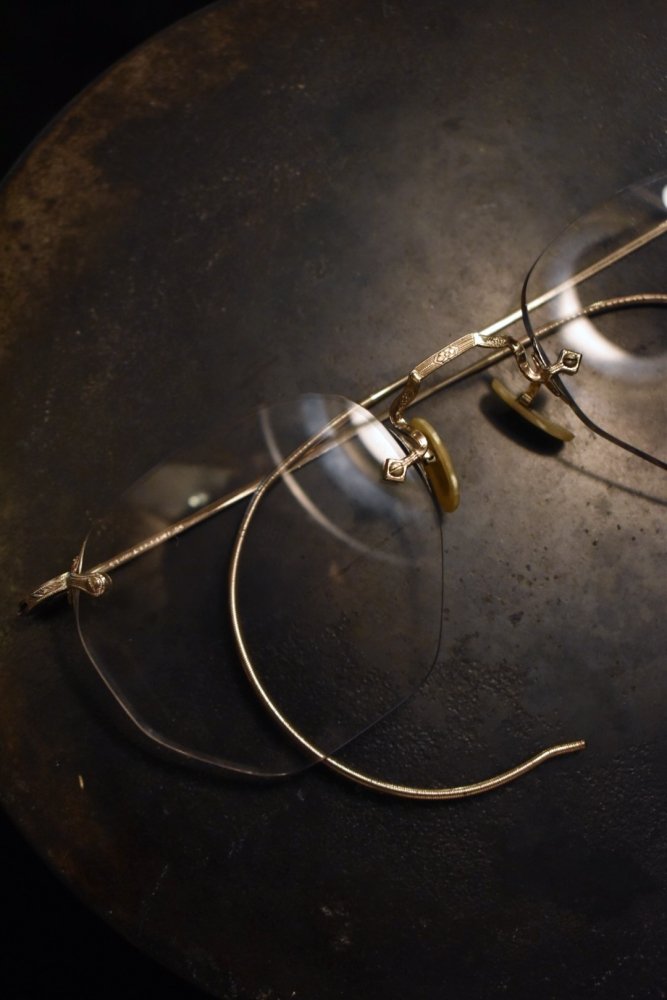 1940年代 アメリカンオプティカル 12KGF 2ポイント メガネ [ American Optical ] [ vintage glasses ]  | Belphegol vintage 古着 通販 ヴィンテージ古着屋