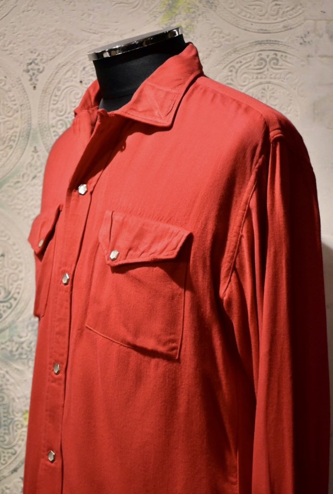 us 1950's~ rayon western shirt