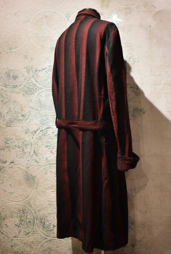 British 1950's~ ombre stripe wool gown