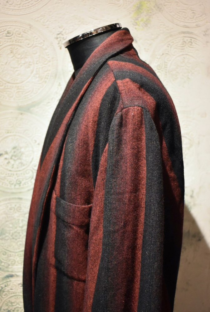 British 1950's~ ombre stripe wool gown