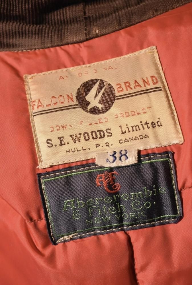 1950年代 Falcon brand × Abercrombie & Fitch ハンティング ダウンジャケット [ 1950s ] [  Gabardine Jacket ] | Belphegol vintage 古着 通販 ヴィンテージ古着屋