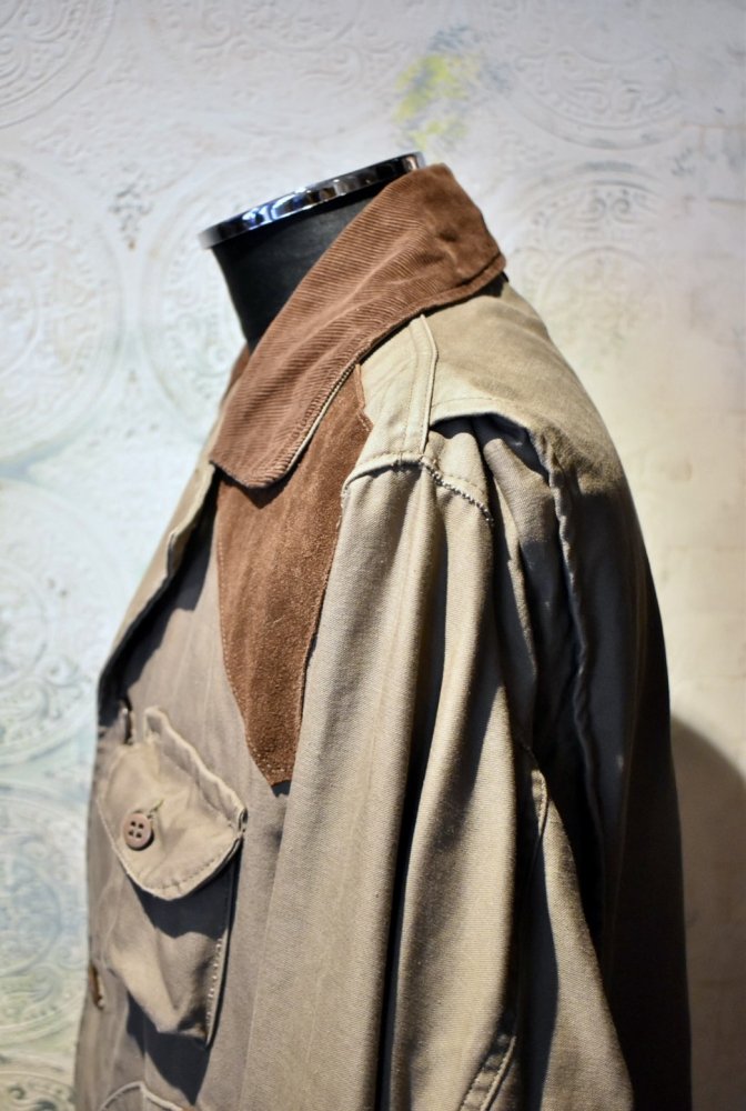us 1950's~ "Wood Stream" cotton satin hunting jacket
