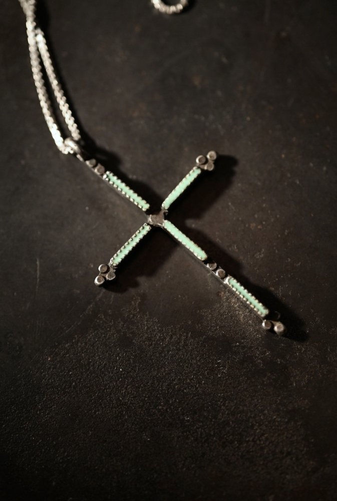 Vintage "Zuni" cross necklace.