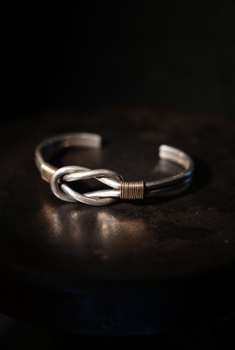 Mid 20th silver × gold filled bangle