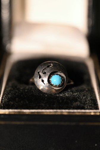 Vintage silver × turquoise ring