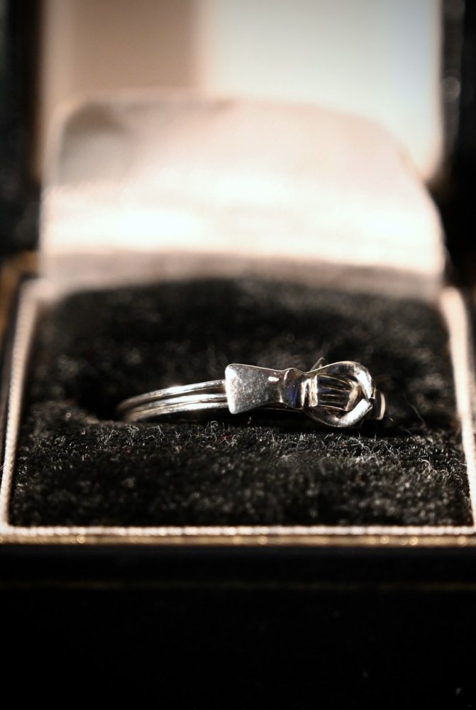 Mexico vintage silver fede ring