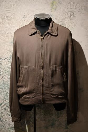 us 1950's~ "Berma" rayon gabardine jacket