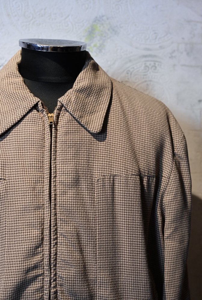 us 1950's "HERCULES" hound's tooth rayon jacket