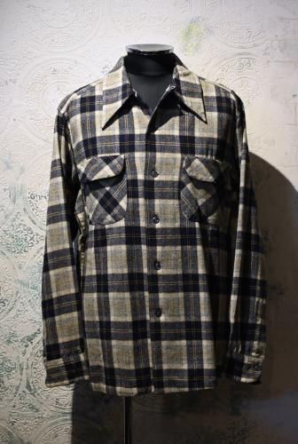 us 1960's "Pendleton" wool check shirt