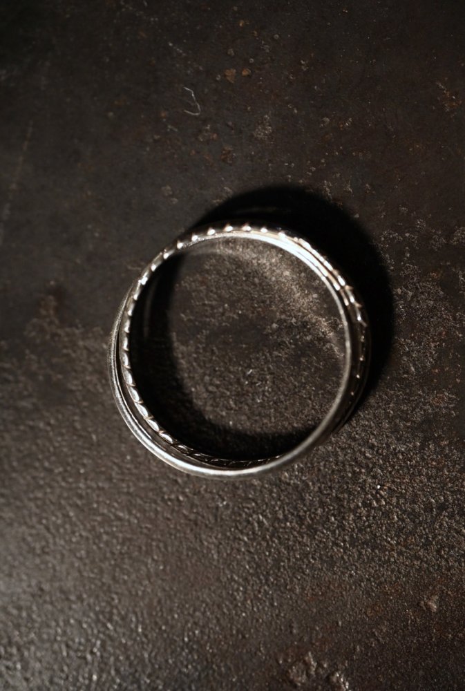 Vintage silver double ring