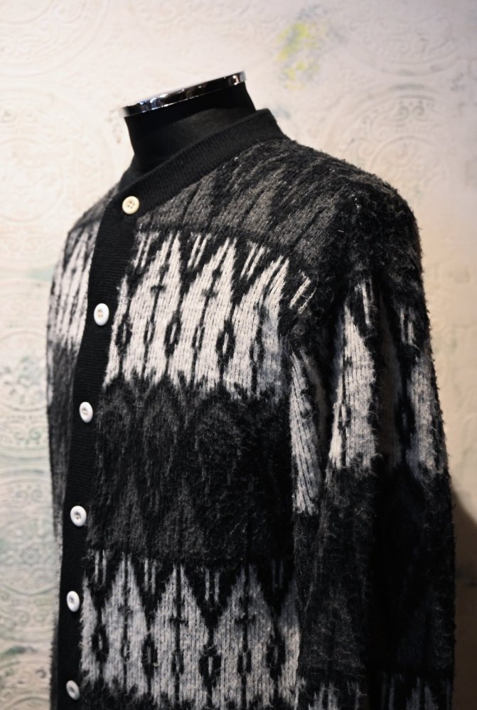 us 1960's nordic pattern knit cardigan