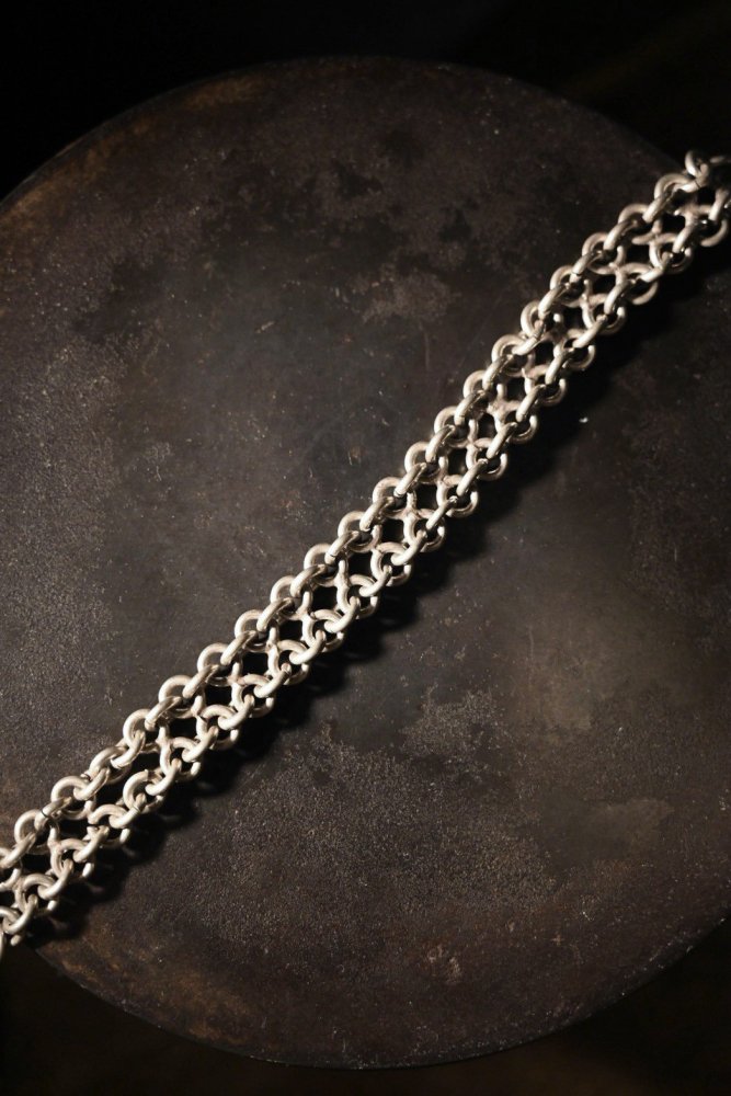 Vintage silver double chain bracelet