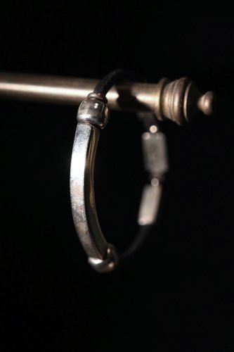 Mexico vintage silver  leather bracelet