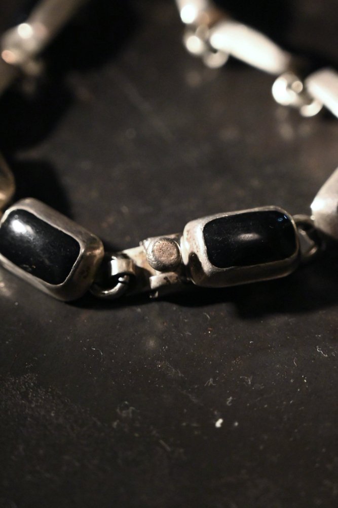 Mexico vintage silver  onyx bracelet