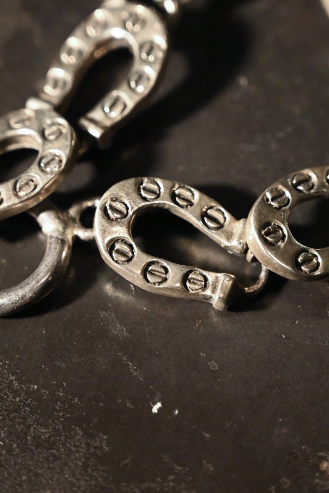 Vintage horseshoe silver chain bracelet