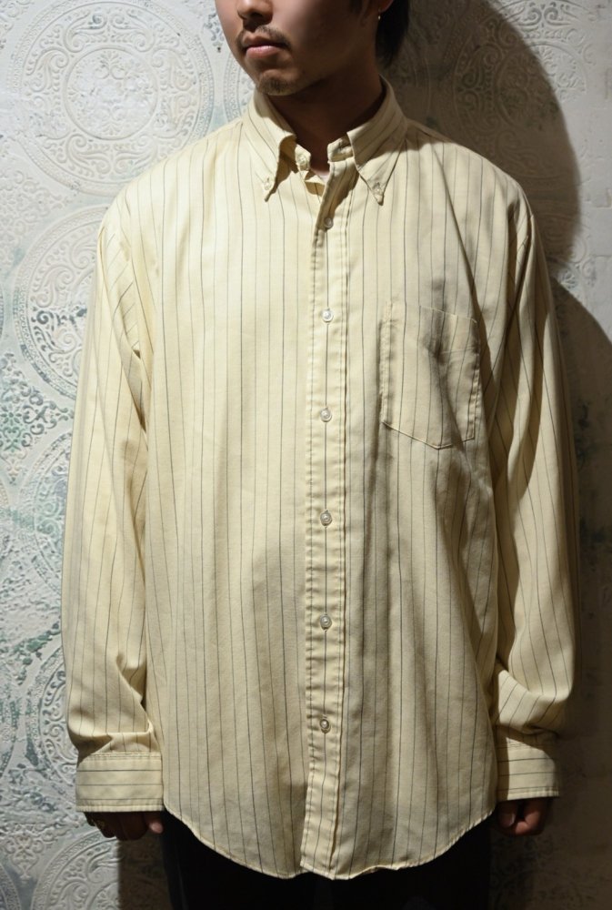 us 1960's~ "Horris" stripe button down shirt