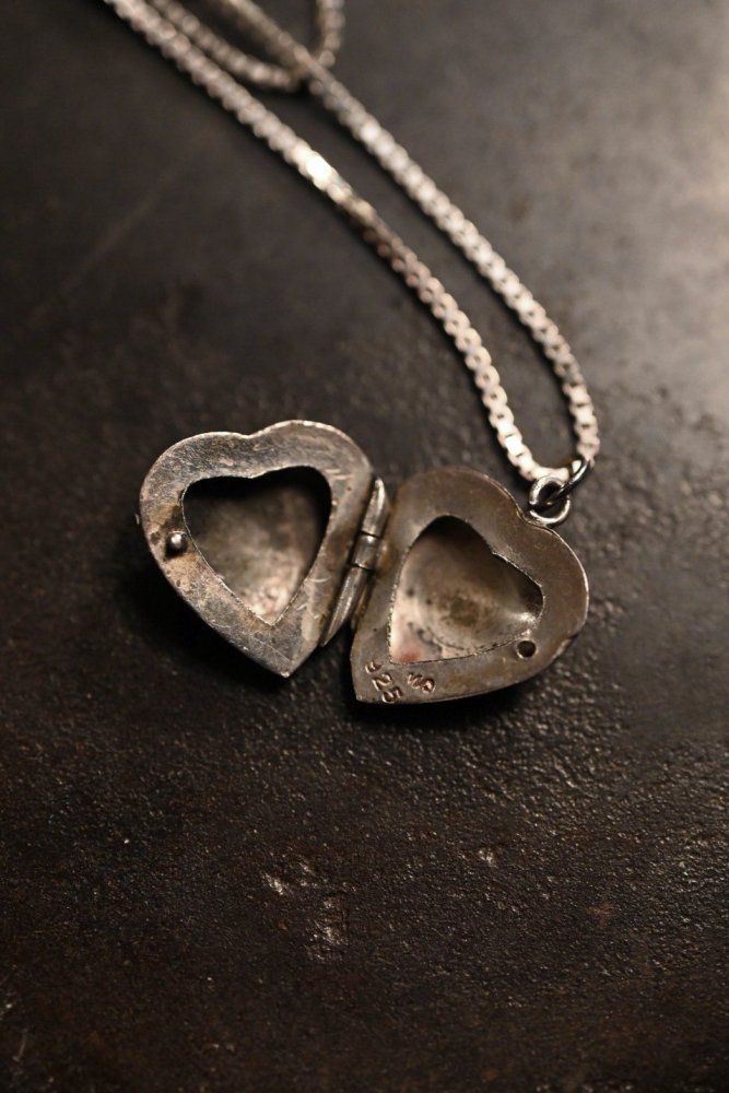 Vintage silver locket necklace