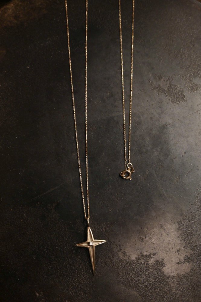 Mid 20th 14K gold cross necklace