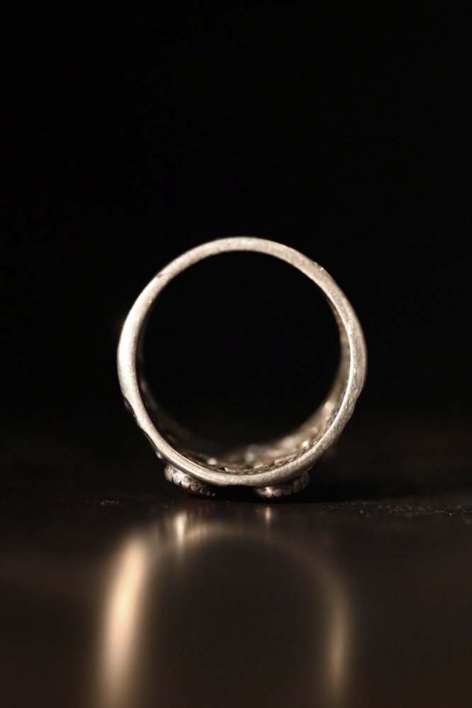 Vintage silver  carnelian ring