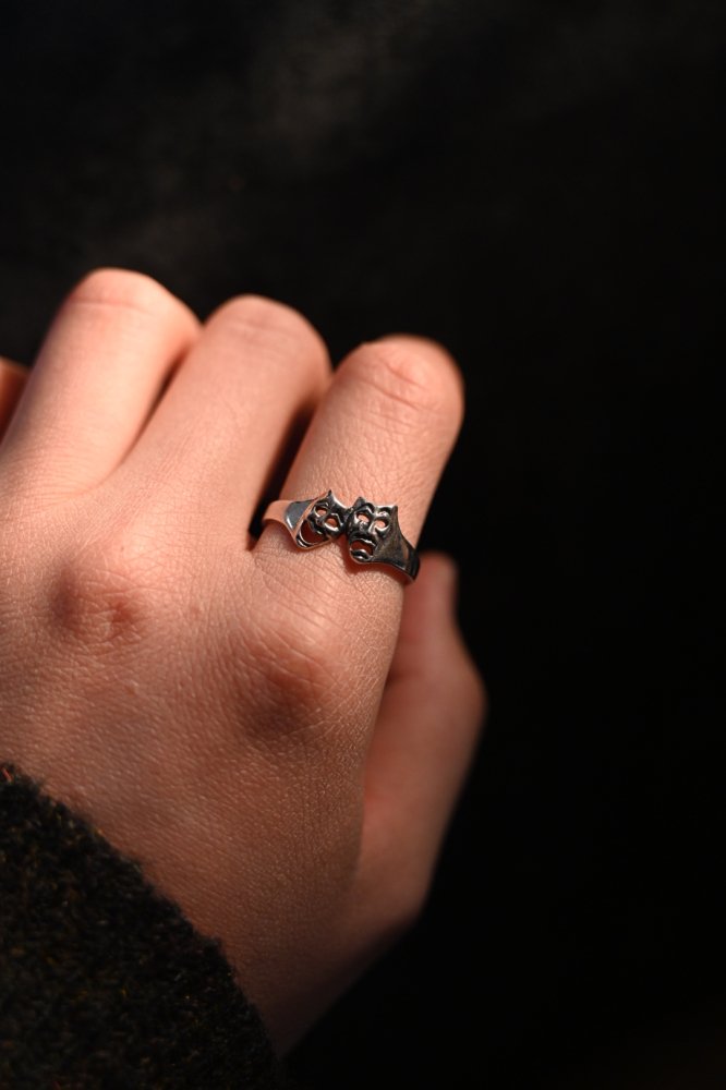 Vintage two face silver ring