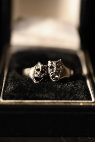 Vintage two face silver ring