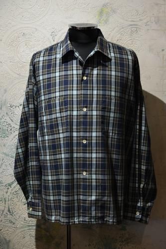 us 1960's~ "Towncraft" check shirt