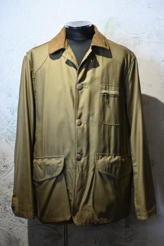 us 1950's~ cotton satin hunting jacket