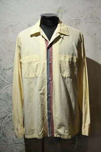 us 1960's "Excello" cotton open collar shirt