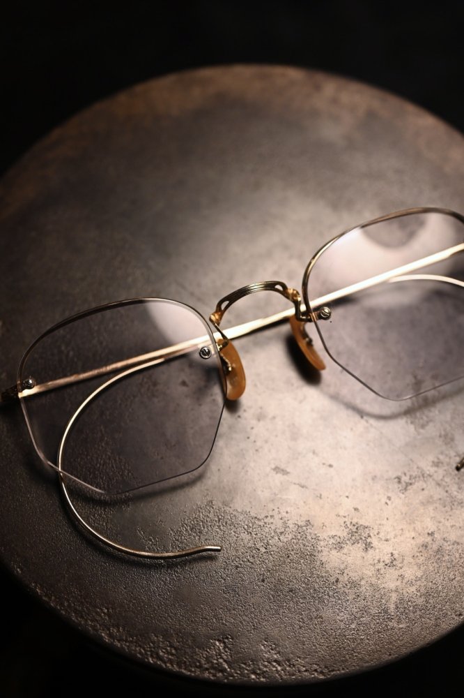 us 1940's "Bausch&Lomb" 12KGF rimway Ful-Vue glasses 