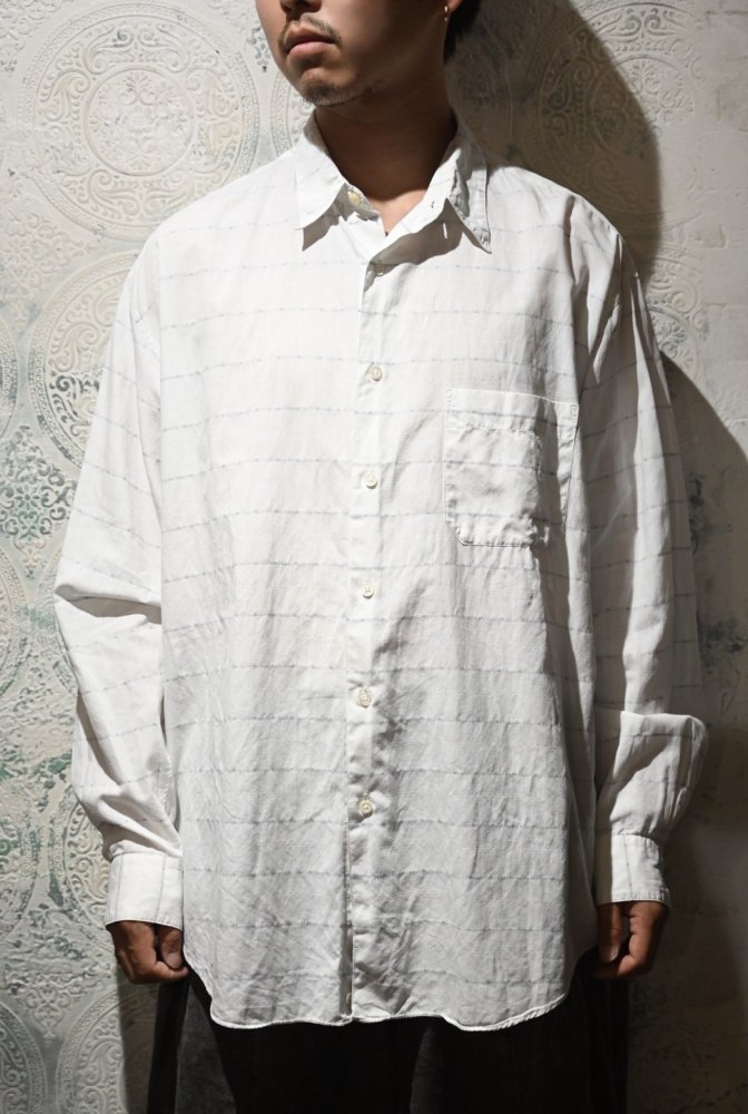 us 1960's cotton border dress shirt