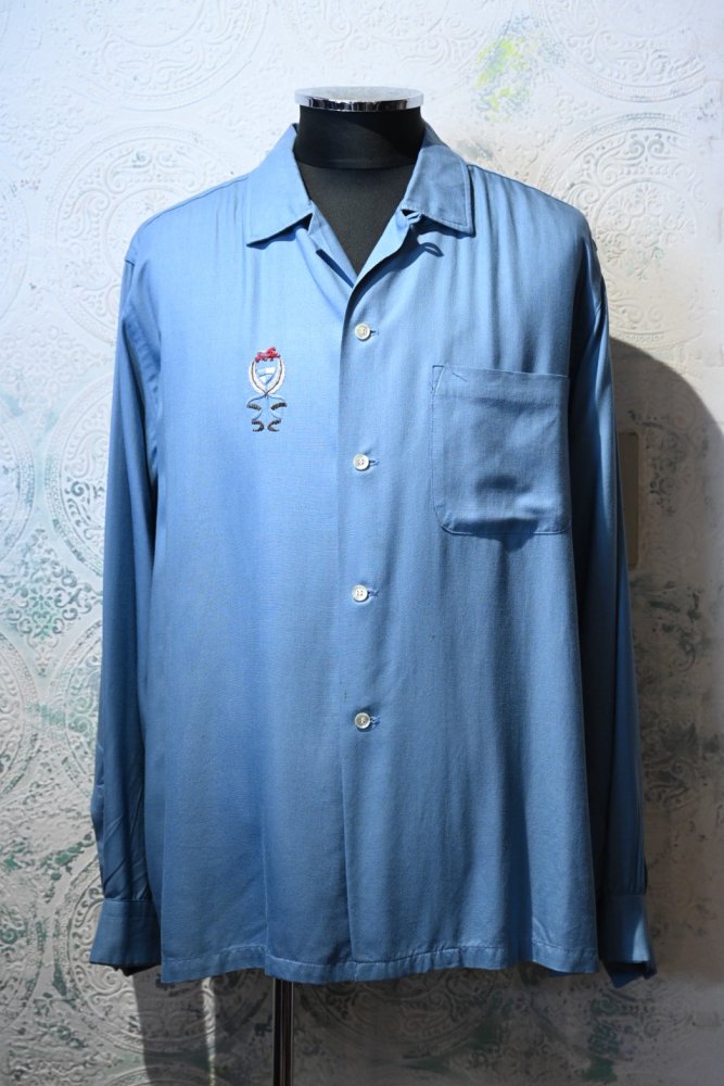 us 1960's "Towncraft" rayon shirt "16 1/2"