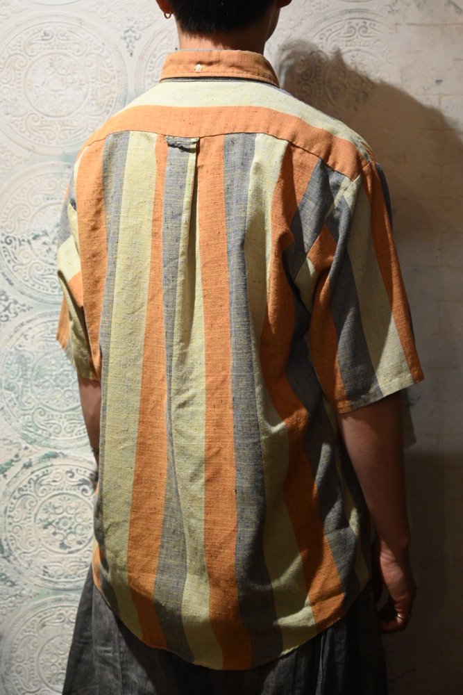 us 1960's~ "Edgewood" nep stripe s/s shirt