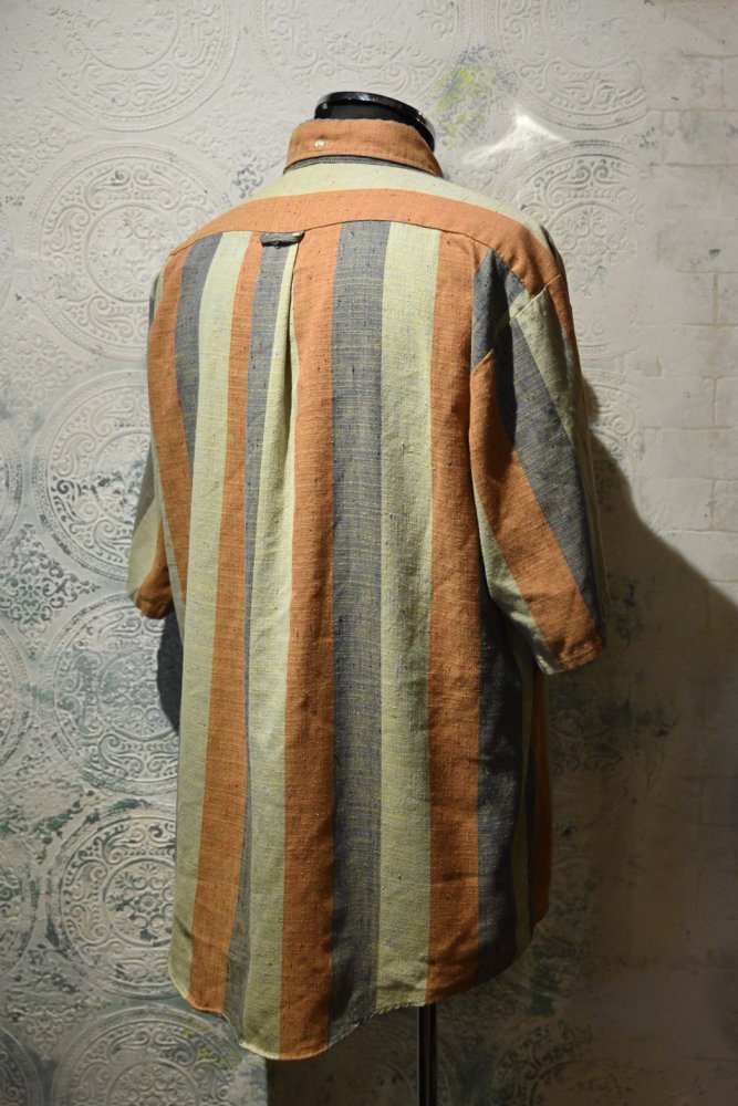 us 1960's~ "Edgewood" nep stripe s/s shirt